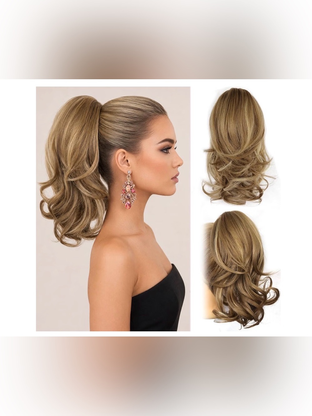 14 Inch Ponytail Extension, Clip on Ponytails for Women, Layered Wave
Synthetic